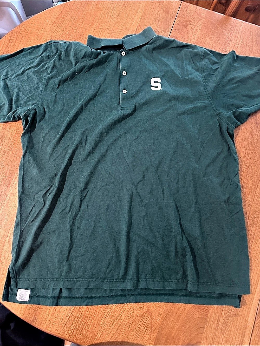 Peter Millar Michigan State Spartans Logo Cotton Polo Green XXL